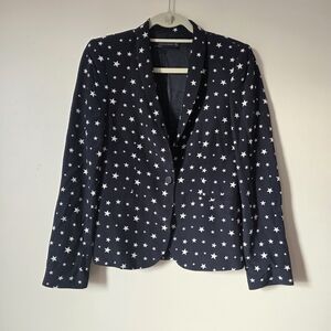 🛍Zara Black and White Star Blazer See Notes